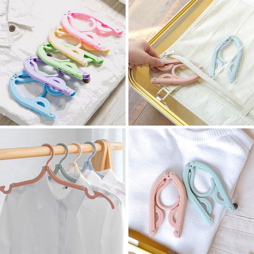 Móc nhựa treo quần áo dạng gập nhỏ gọn tiện dụng