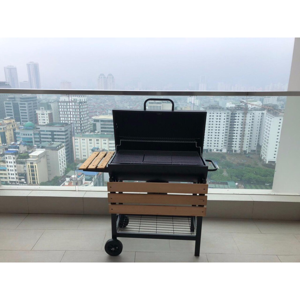 Bếp Nướng Than Hoa Lắp Đậy Có Tay Đẩy BBQ05( Miễn Phí Giao Hàng Nội Thành Hà Nội)