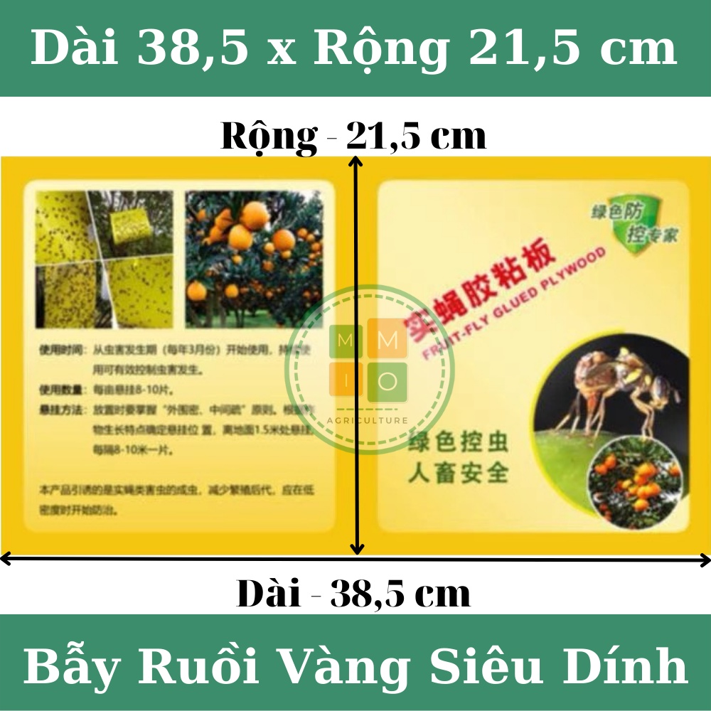 Combo bẫy ruồi vàng siêu dính - Hiệu quả với nhiều loại côn trùng gây hại cho vườn lan, rau hoa màu và cây ăn trái