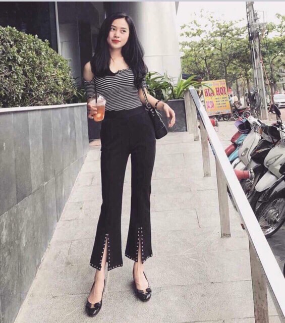 Quần ống loe sành điệu ( trải sàn ảnh chụp thật )