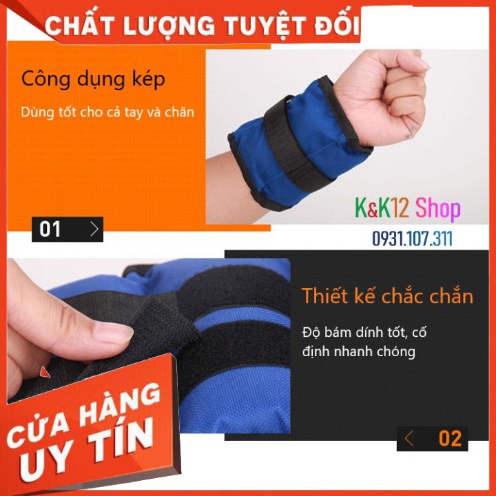 Tạ cát đeo tay chân tiện lợi. hỗ trợ tập luyện chạy bộ, hít xà, giữ dáng, giảm mỡ tăng cơ hiệu quả.