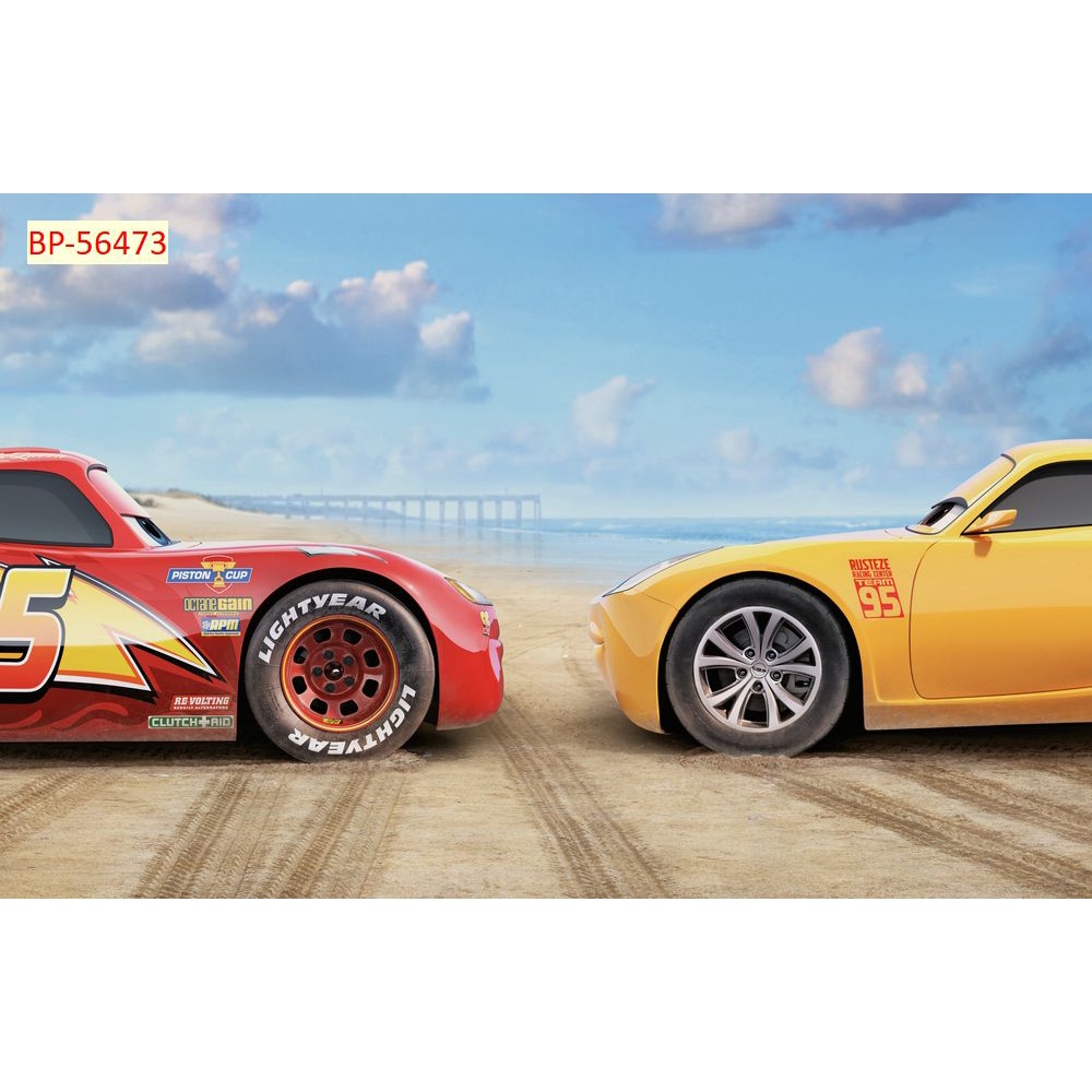 Tranh Dán Tường Phòng HOẠT HÌNH SIÊU XE Ô TÔ