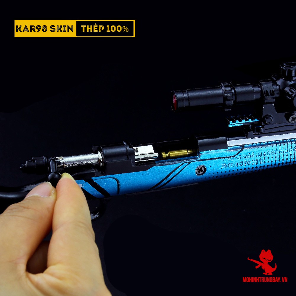 Mô Hình PUBG Kar98 Skin Xanh Đen  Max Size Cao Cấp Tặng Kèm Full Phụ Kiện Và Kệ Trưng Bày