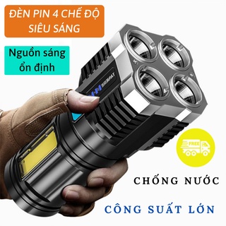 Đèn pin siêu sáng, đèn pin 4 chế độ sáng chống thấm nước kenshin shop