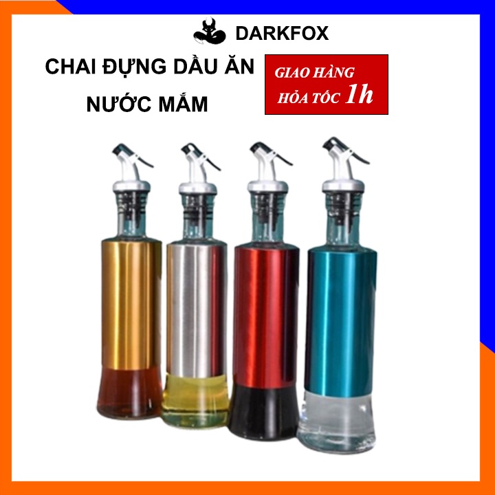 Chai đựng dầu ăn, nước mắm, xì dầu, nước mắm đầu vòi chống tràn 2 dung tích thủy tinh cao cấp CDD01