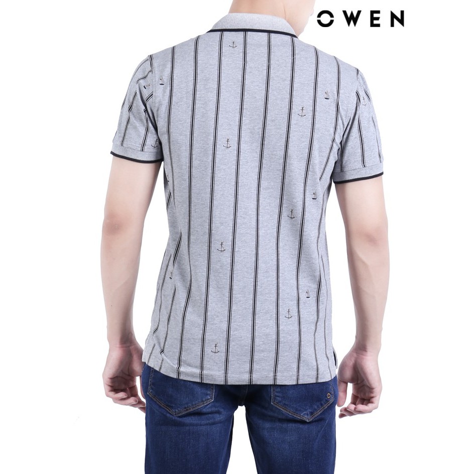 Áo polo ngắn tay OWEN Bodyfit màu xám - APV20291 | BigBuy360 - bigbuy360.vn