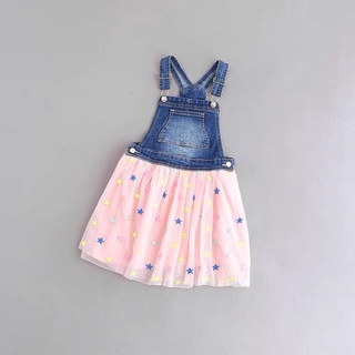 Váy yếm jeans chân voan dư xịn cho bé