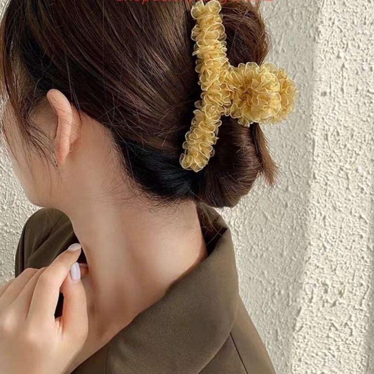 Kẹp tóc càng cua Oval 383. Cặp/ Cột tóc hàn quốc hot trend nhiều màu cực xinh #keptoccangcua