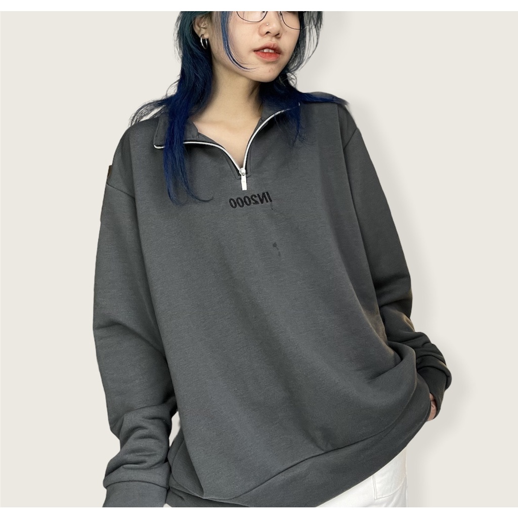 Áo Nỉ Sweater HalfZip In2000Clothing Nỉ Kéo Khóa | BigBuy360 - bigbuy360.vn