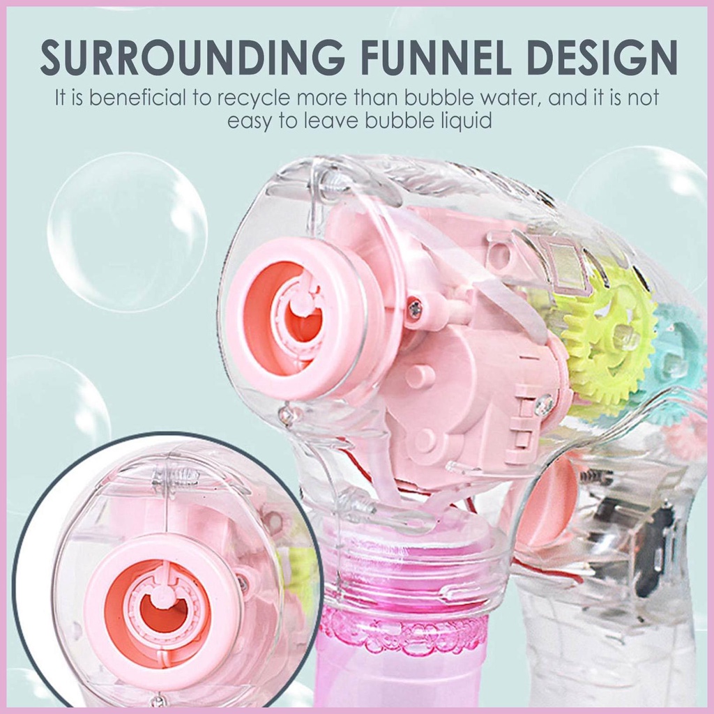 Máy Thổi Bong Bóng Xà Phòng Có Đèn LED Và Nhạc Cho Bé