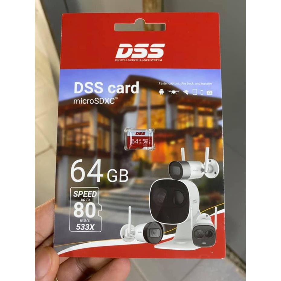 Thẻ nhớ Camera, Máy Ảnh DSS 64GB chuẩn UHS-I Class 10 chính hãng- 2T_PC