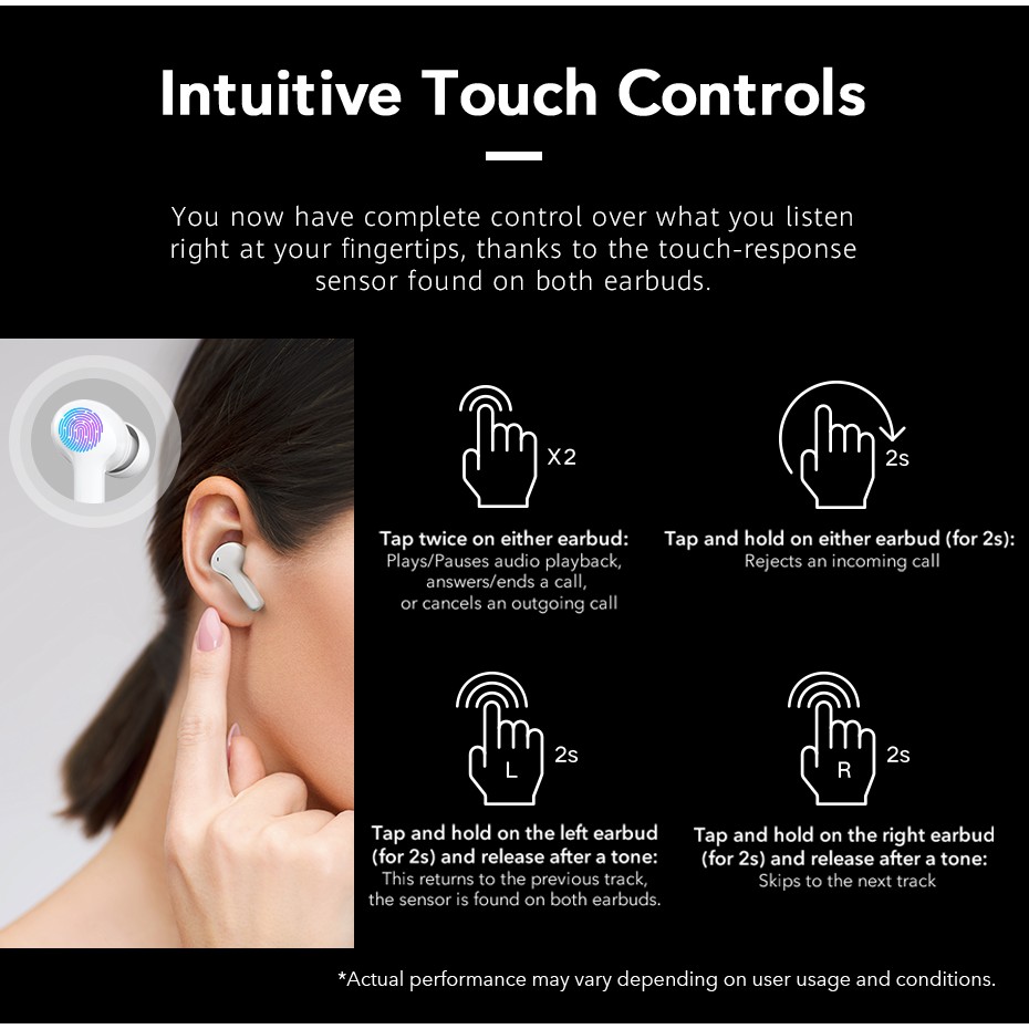 Huawei Honor Choice Tai Nghe Nhét Tai Không Dây Bluetooth 5.0 X1 Chống Thấm Nước Chống Ồn Chất Lượng Cao