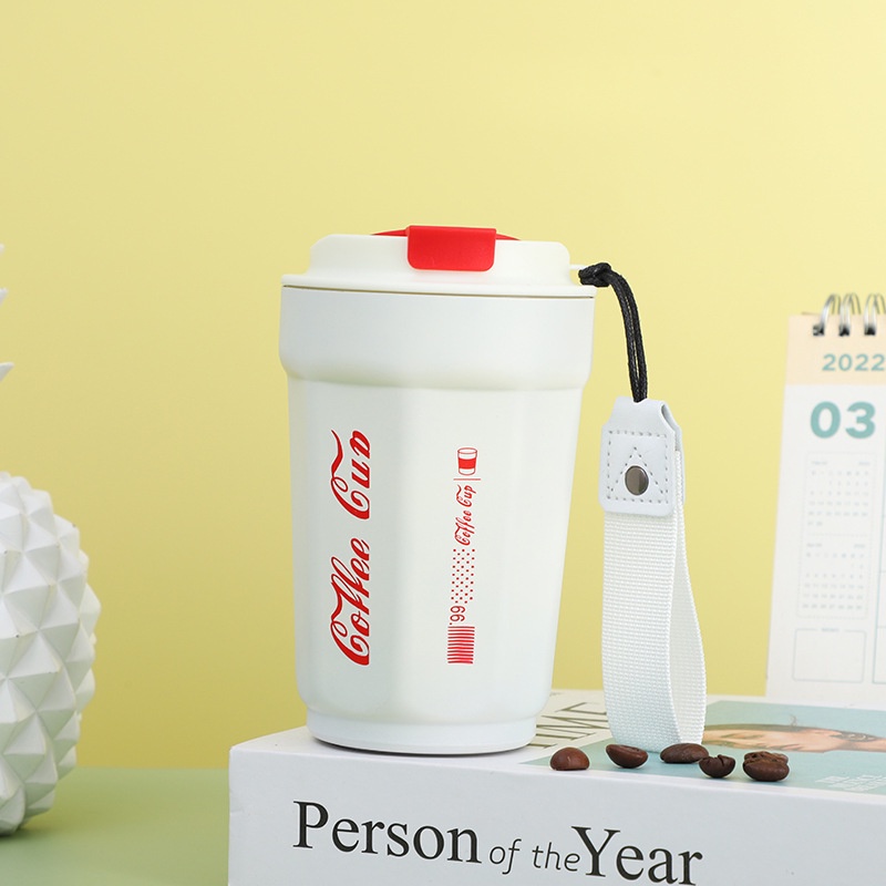 Ly Giữ Nhiệt Coffee Color 380ml Có Quai Treo Tiện Lợi