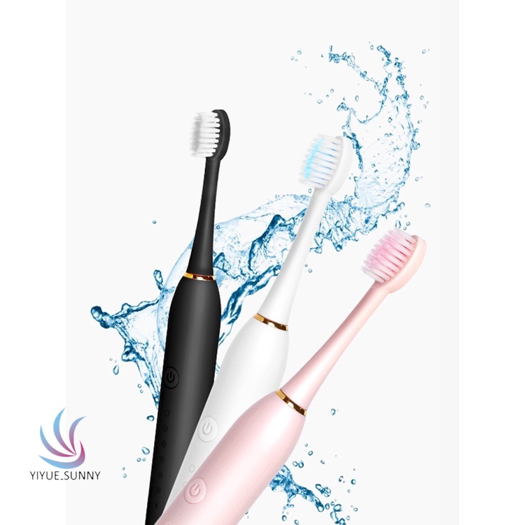 [Hàng mới về] Bàn chải đánh răng điện tử Sonic 42000 lần/phút 6 chế độ siêu âm có thể sạc lại và 4 đầu bàn chải