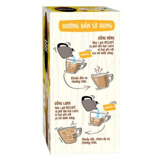Cà phê hòa tan NESCAFÉ Latte Sữa Hạt Vị Hạt Phỉ (Hộp 10 gói x 24g)