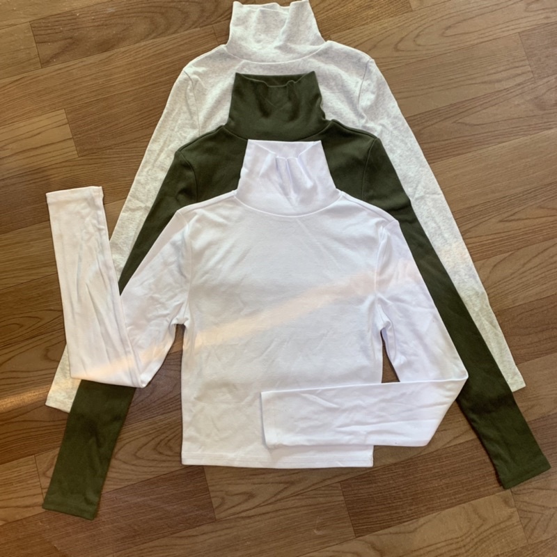 (A309)Áo cotton thu đông cổ lọ nữ lỗi cực nhẹ