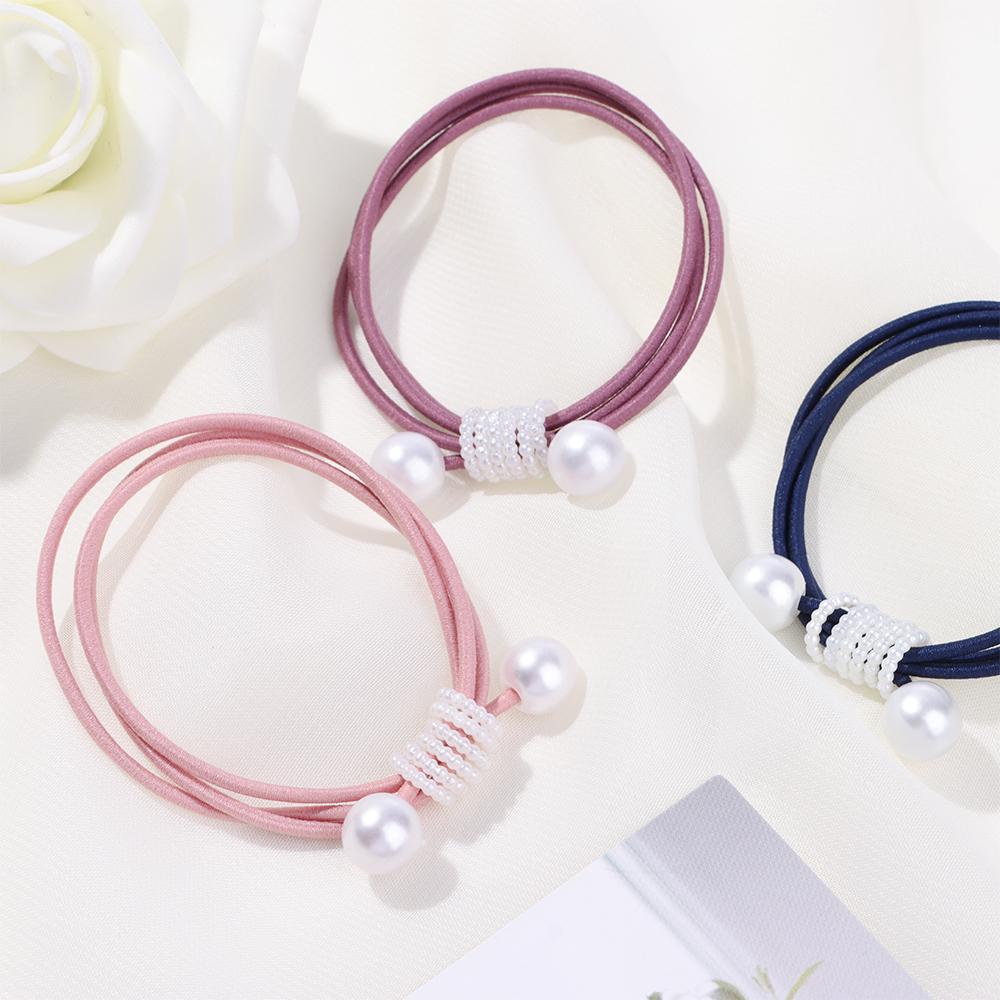 Dây Cột Tóc Cao Su Co Giãn Đính Nơ Phong Cách Hàn Quốc Cho Nữ