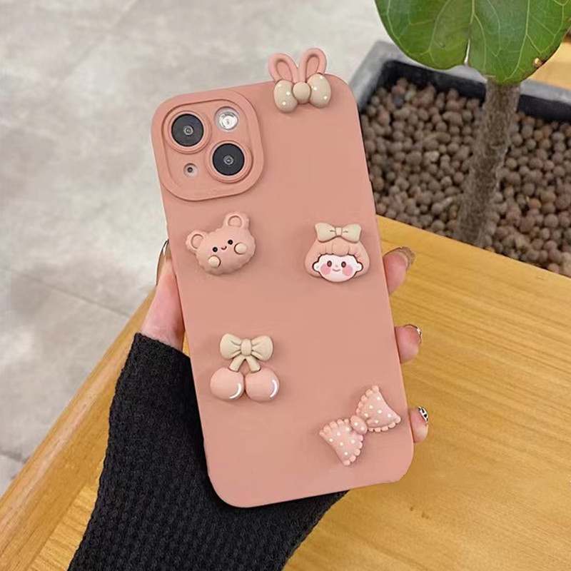 Ốp điện thoại họa tiết thỏ và cherry cho iPhone 13Pro Max 13Pro 13 12ProMax 12Pro 12 11 Pro Max IX Xs Max XR 7 8 Plus | BigBuy360 - bigbuy360.vn