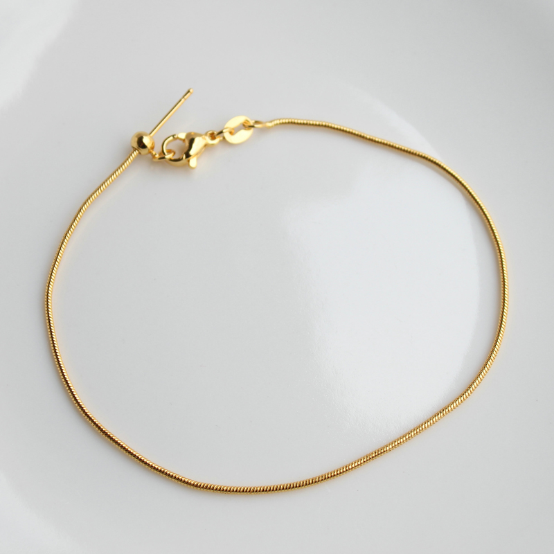 Dây Chuỗi Xích Bằng Đồng 18k Kích Thước 22.5cm Có Thể Điều Chỉnh diy