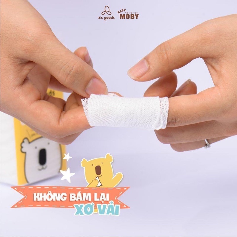 Gạc rơ lưỡi Moby vệ sinh miệng cho bé [ babyboo]