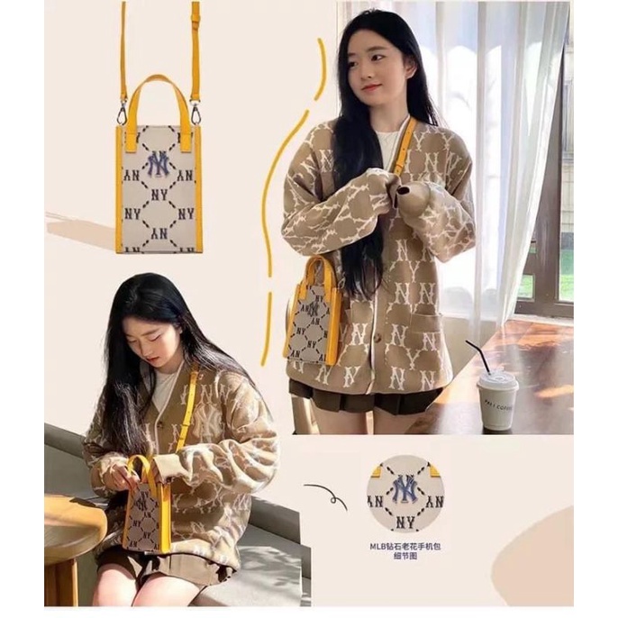 Túi tote đeo điện thoại đứng quai xách xuất xịn #mlb #ny