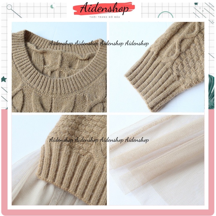 Váy len bầu mùa đông Aidenshop Đầm bầu thời trang cao cấp Quảng Châu