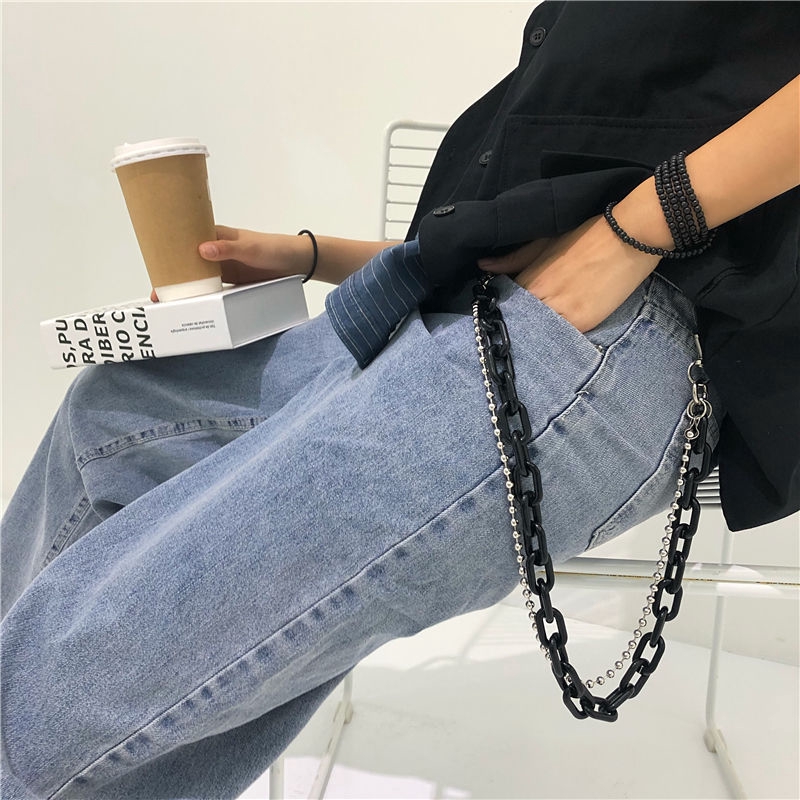 Chuỗi Thắt Lưng Siêu Nóng 225030 Dây Xích Đôi Bằng Nhựa Resin Màu Sắc Kẹo Ngọt Phong Cách Hipster