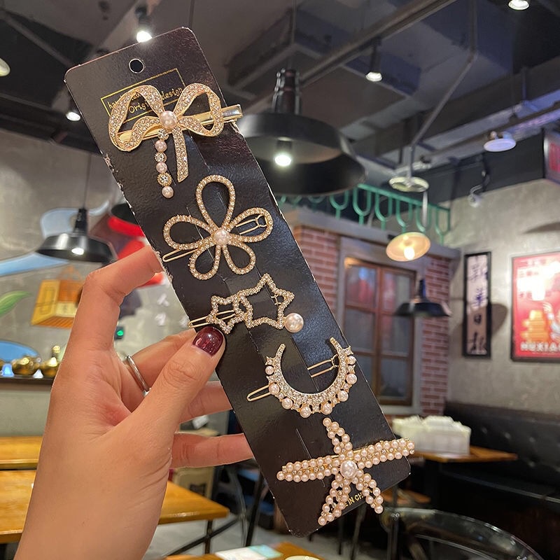 Kẹp Tóc Hình Hoa / Sao Biển / Ngọc Trai Thời Trang 2022 Cho Bé Gái