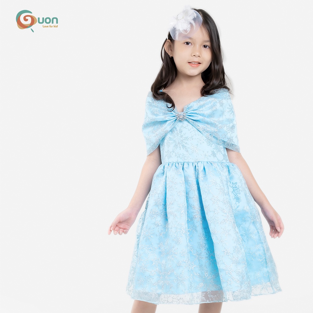 Đầm công chúa Elsa GUON vải phi mờ cho bé từ 1 2 3 4 5 6 7 8 tuổi