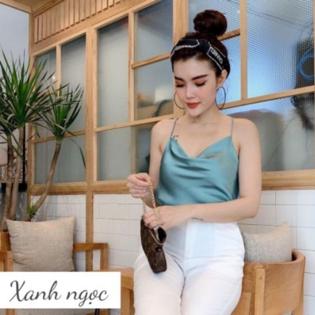 [Mã FAMAYWA giảm 10K đơn 50K] Áo 2 dây phi lụa cổ đổ chất phi lụa đẹp loại 1 | BigBuy360 - bigbuy360.vn