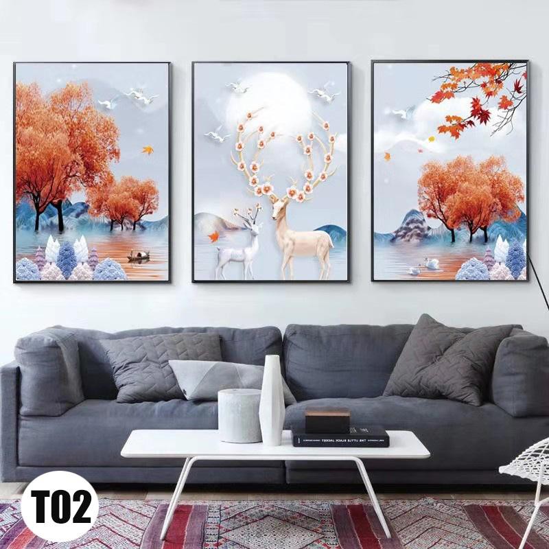 Tranh canvas 5 bộ A04,A08,A21,T01,T02 40x60