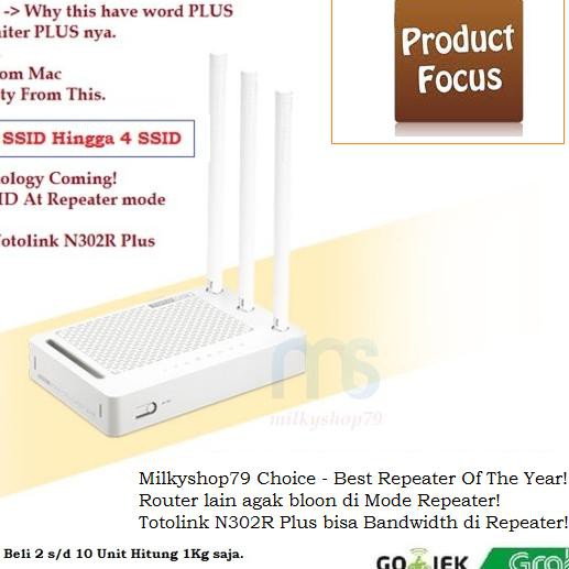 Bộ Phát Sóng Wifi Totolink N302R Plus