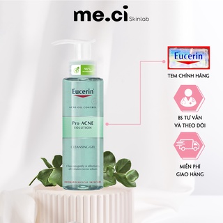 Sữa rửa mặt Eucerin ProAcne Cleasing Gel không xà phòng dành cho da dầu mụn 200ml
