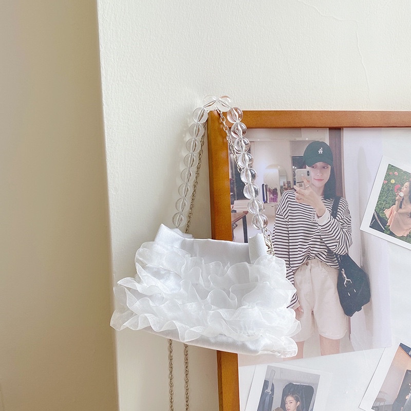 TÚI REN QUAI NGỌC 36033 PHONG CÁCH RETRO HÀNG CÓ SẴN ZIU.BAGS