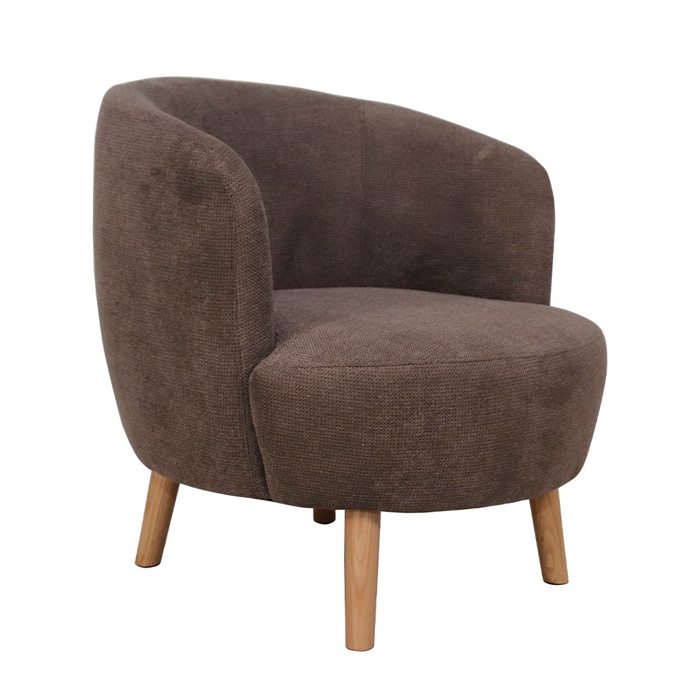 Ghế bành JYSK Mosso vải polyester chân sồi 68x70x73cm