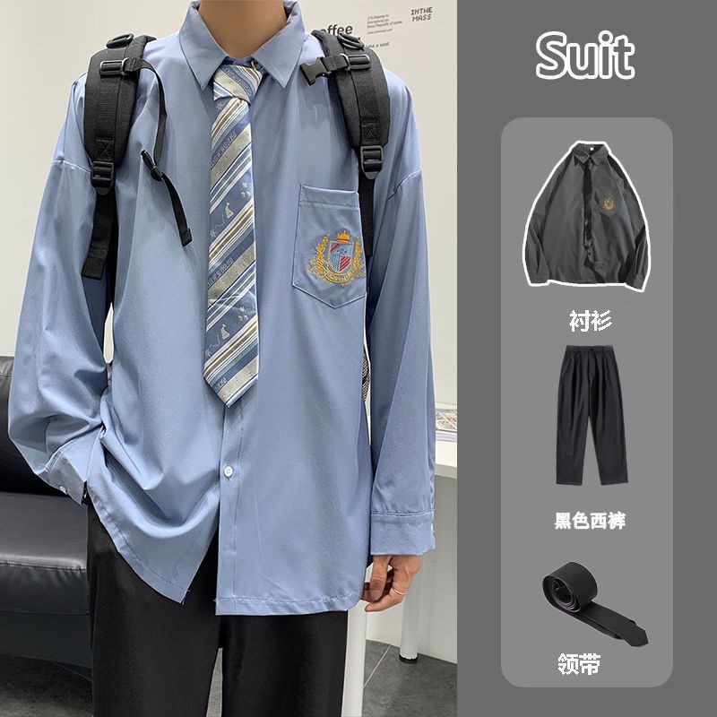 Bộ Đồng Phục Học Sinh Tay Dài Thời Trang Dành Cho Nam (Có Bán Áo Riêng) | BigBuy360 - bigbuy360.vn