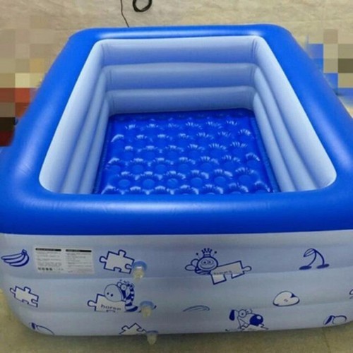 Bể Bơi Phao Cho Bé 210*135*60cm Swimming Pool Kèm Bơm Điện (tặng keo và 2 miếng dán)