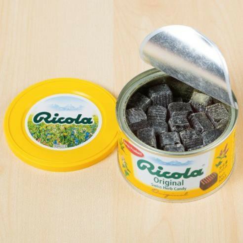 Kẹo Thảo Mộc Ricola Hộp Thiếc Lemon Mint / Original Herbs 100G