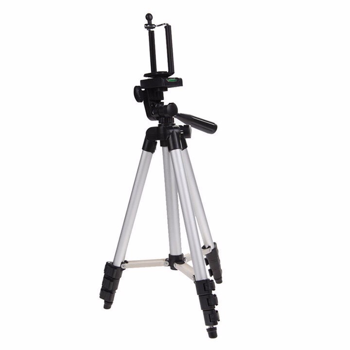 Tripod 3110A, Giá Đỡ 3 Chân Có Kẹp Giữ Điện Thoại,Thước Cân Bằng Cấu Trúc Nhôm Chịu Lực Tặng Túi Vải Đựng