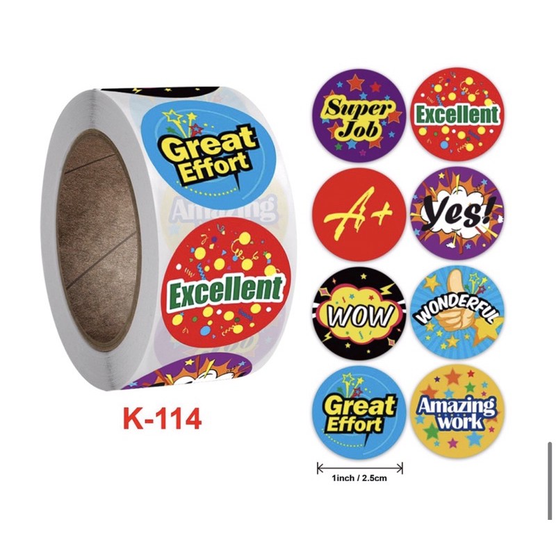 Roll Sticker - Sticker cuộn☘️500 stickers siêu yêu giáo cụ dạy học cần thiết cho giáo viên