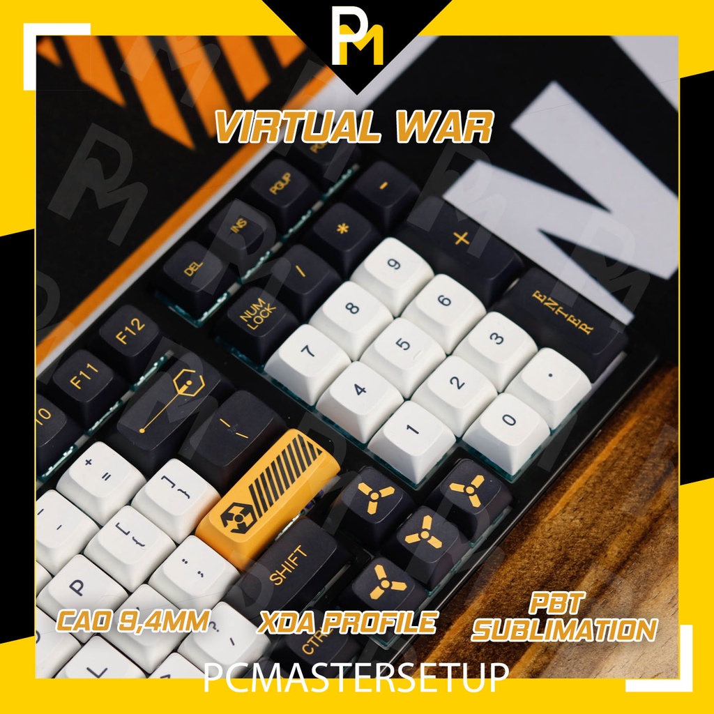 Keycap pbt Virtual War XDA cao 9.5mm dày 1.5mm Special FullBox của PCmaster