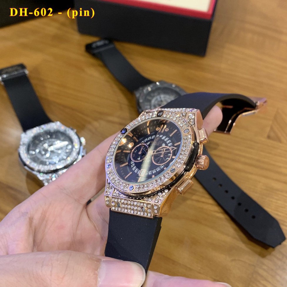 Đồng hồ nam nữ Hublot - đồng hồ unisex cặp đôi dây cao su có bảo hành 12tháng - Shop6906