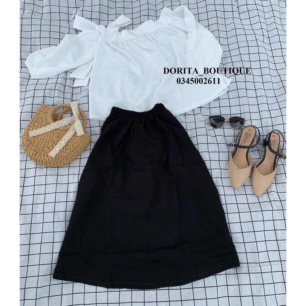 Chân váy đũi dài style Hàn Quốc - Dorita Boutique | BigBuy360 - bigbuy360.vn