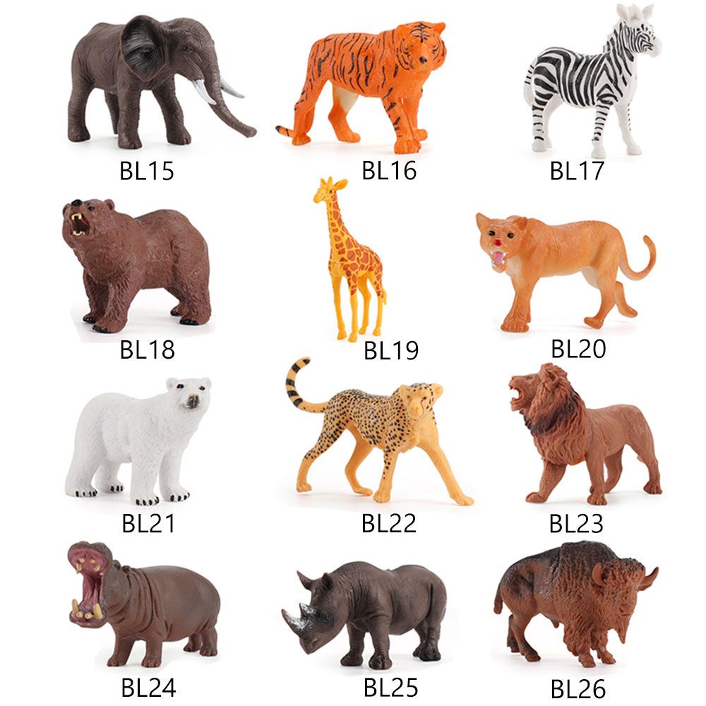 Đồ chơi mô hình động vật hoang dã làm bằng tay trang trí cho trẻ em