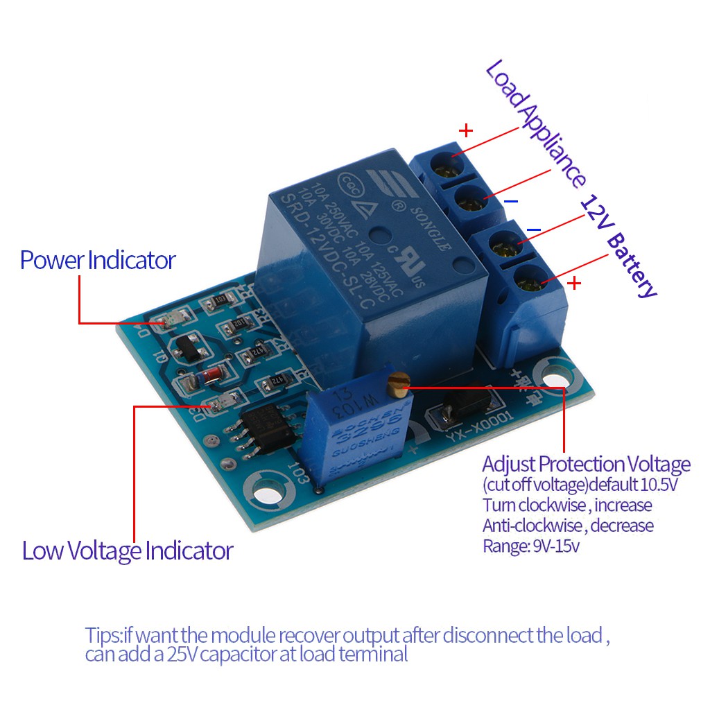 Mô đun bảo vệ pin điện áp Kiss * 12V