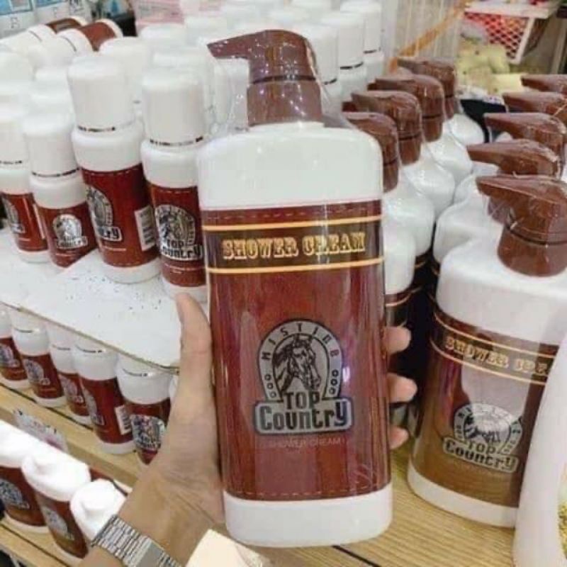 Sữa tắm trắng da hương nước hoa con Ngựa Thái Lan Top Country 500ml. Tặng  kèm sửa rửa mặt'