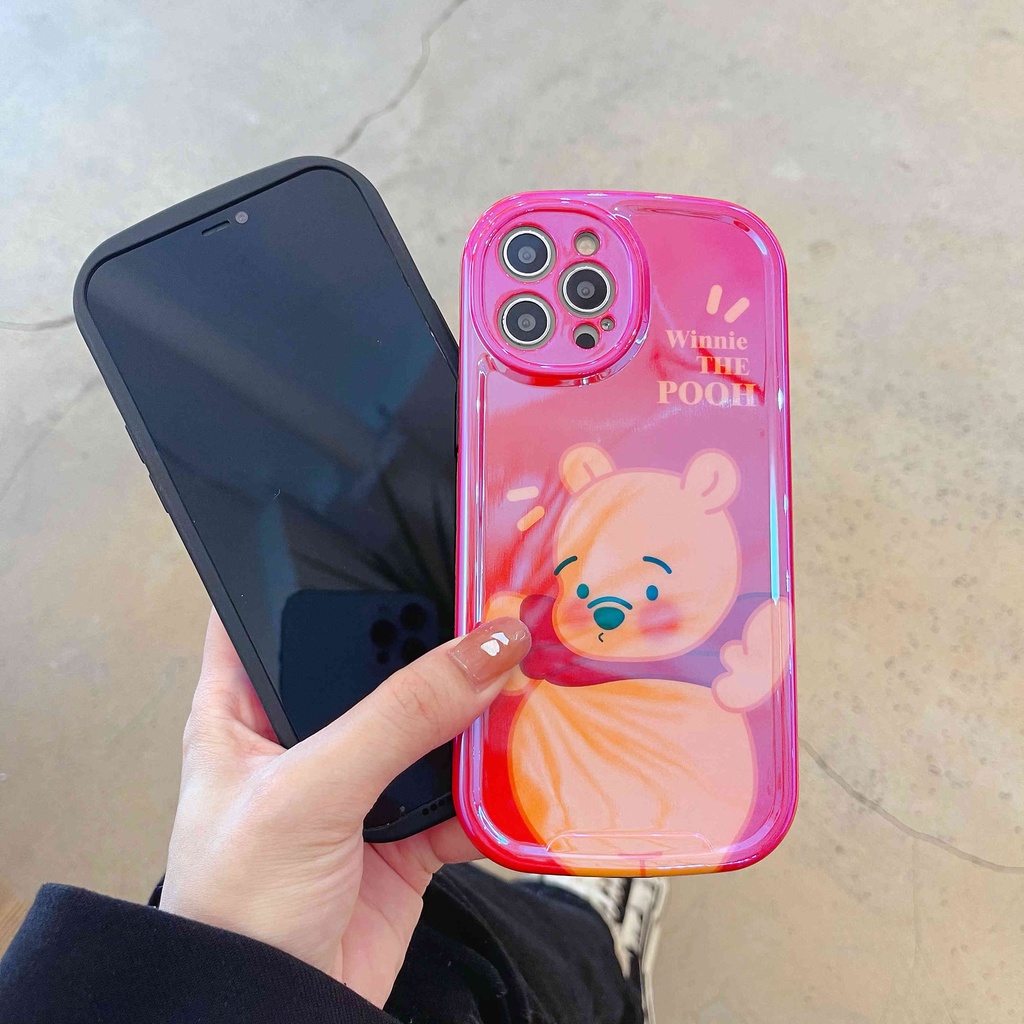 Ốp Điện Thoại IMD Hình Gấu Winnie Cho IPhone 13Pro Max Xr 11 12 Pro Max