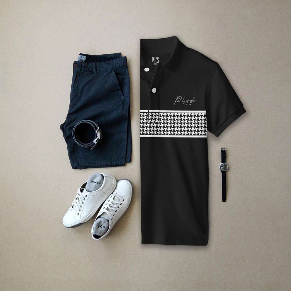 Áo Polo nam PES Roma 2 màu, mặc nhà, đi làm, đi chơi, đi du lịch - áo nam có cổ sang trọng, lịch lãm | BigBuy360 - bigbuy360.vn