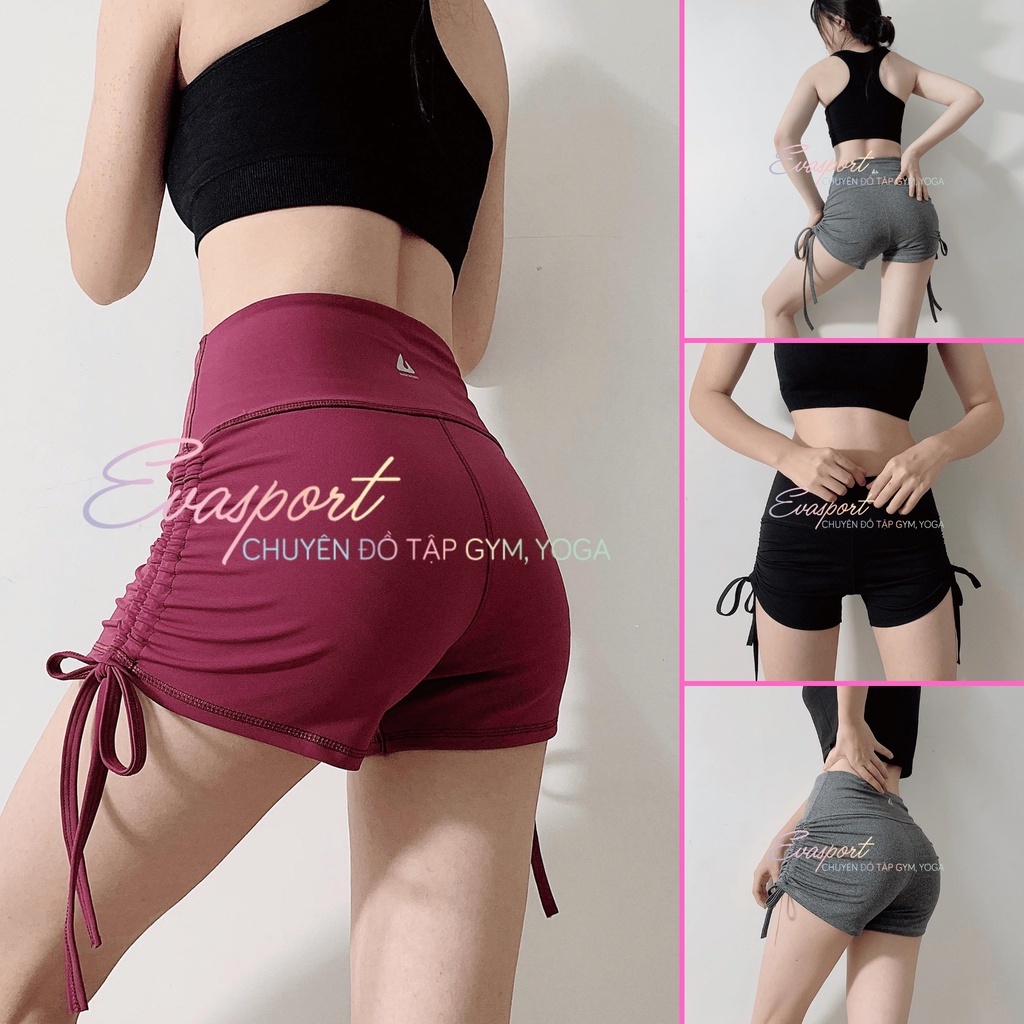 Quần Đùi Dây Rút Thời Trang Nữ NAQI Vải Co Giãn Mặc Ôm Dáng Nâng Mông Tôn Vòng 3 EvaSport