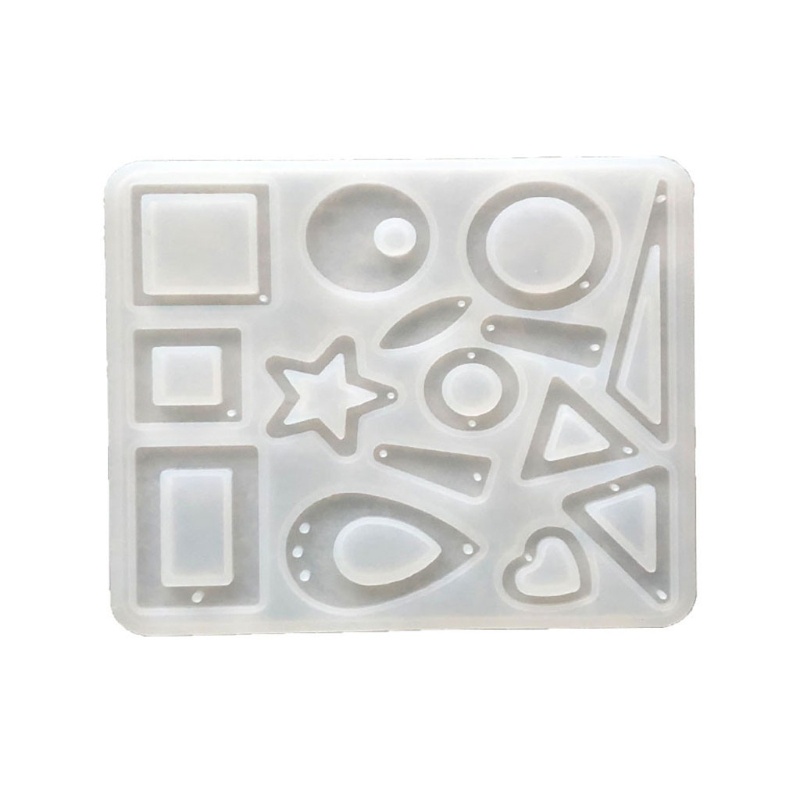 Khuôn silicone làm mặt dây chuyền epoxy resin hình học DIY